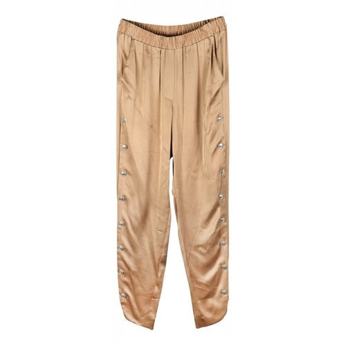 Pre-owned Just Cavalli Large Pants In Gold