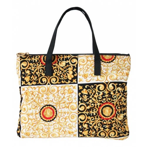 Pre-owned Versace Cloth Handbag In Multicolour