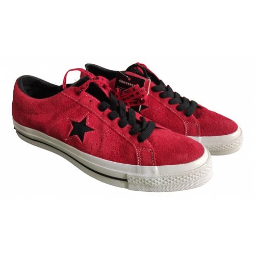 Pre-owned Converse Low Trainers In Red