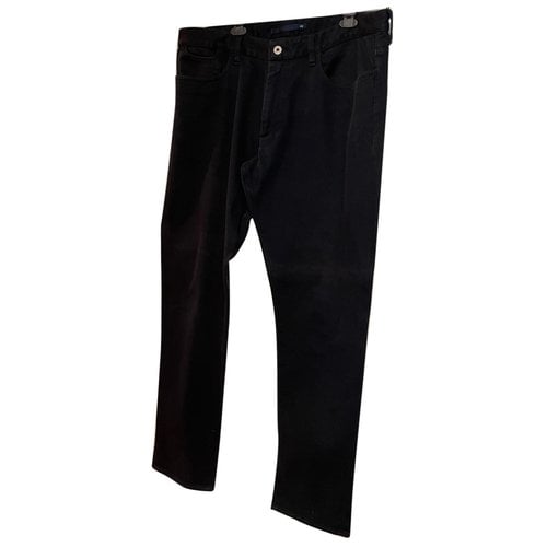 Pre-owned Incotex Velvet Trousers In Black