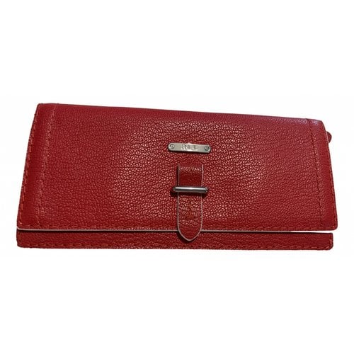 Pre-owned Lauren Ralph Lauren Leather Wallet In Red