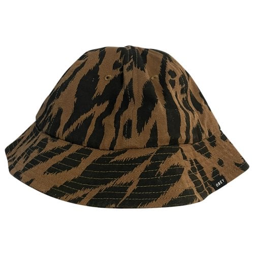 Pre-owned Obey Hat In Brown