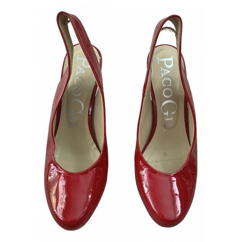 Pre-owned Paco Gil Patent Leather Heels In Red
