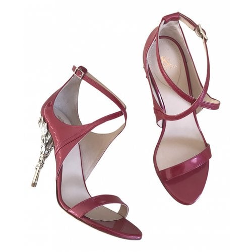 Pre-owned Ralph & Russo Glitter Sandals In Red