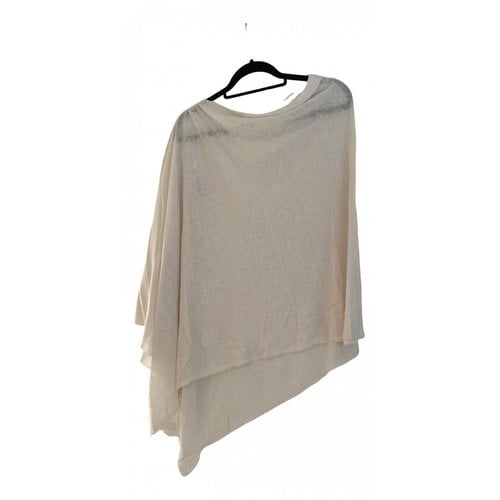 Pre-owned The White Company Linen Poncho In White
