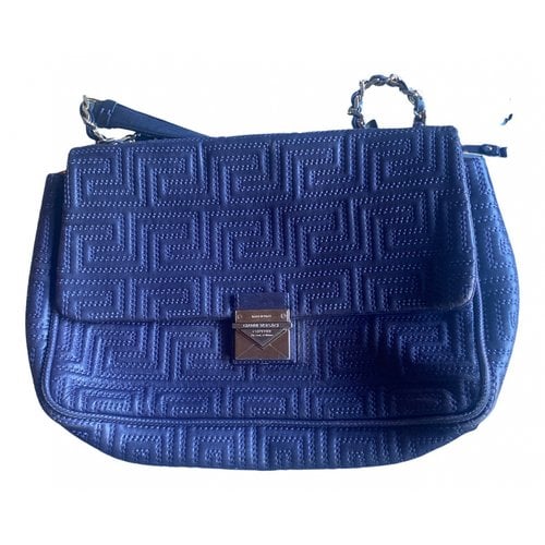 Pre-owned Versace Leather Purse In Purple