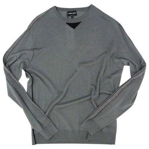 Pre-owned Giorgio Armani Wool Sweatshirt In Grey