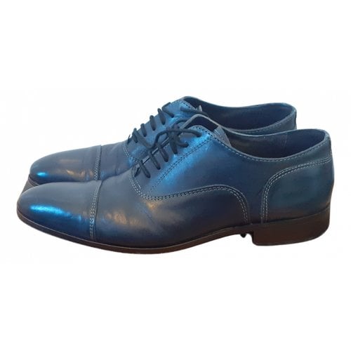 Pre-owned Daniele Alessandrini Leather Lace Ups In Blue