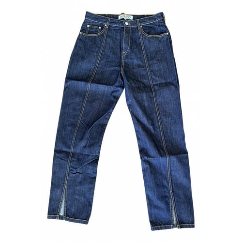Pre-owned Kenzo Straight Jeans In Blue