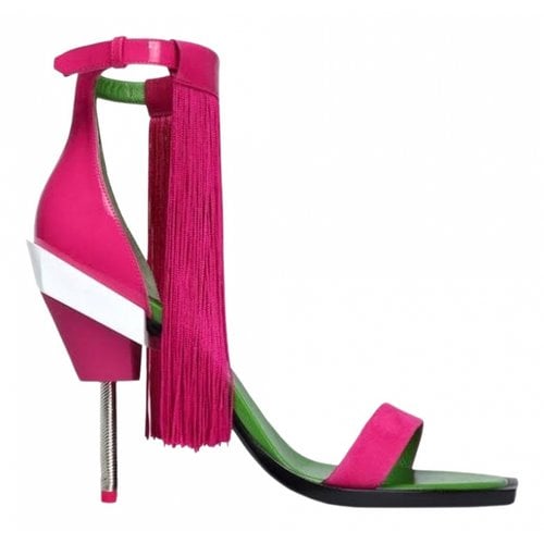 Pre-owned Emilio Pucci Patent Leather Sandals In Pink