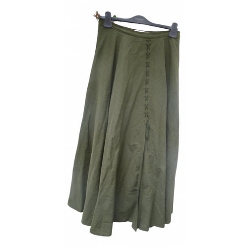Pre-owned Brock Collection Maxi Skirt In Khaki