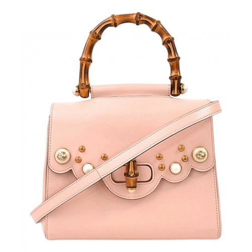 Pre-owned Gucci Leather Satchel In Pink