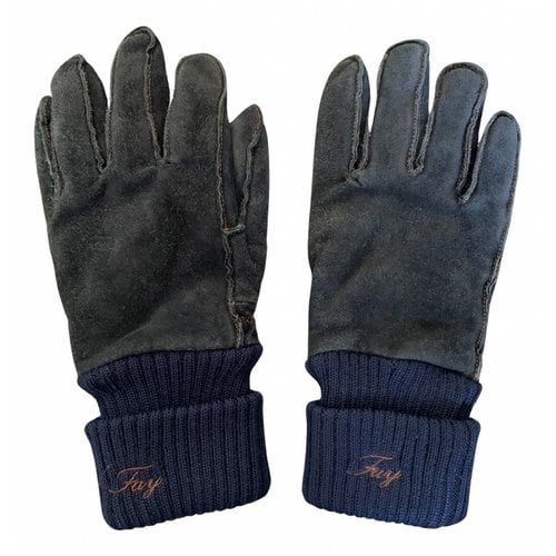 Pre-owned Fay Gloves In Blue