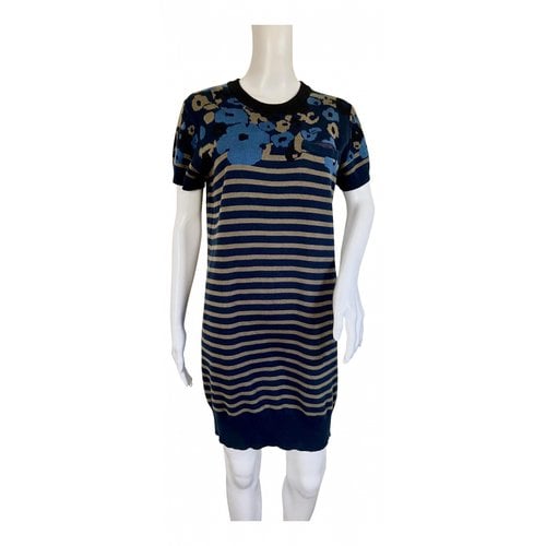 Pre-owned Sacai Luck Mini Dress In Blue