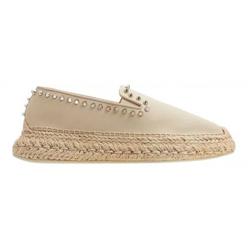 Pre-owned Christian Louboutin Espadrilles In Beige