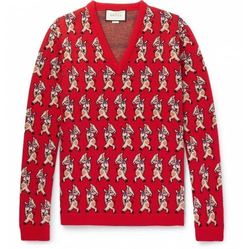 Pre-owned Gucci Wool Sweatshirt In Red