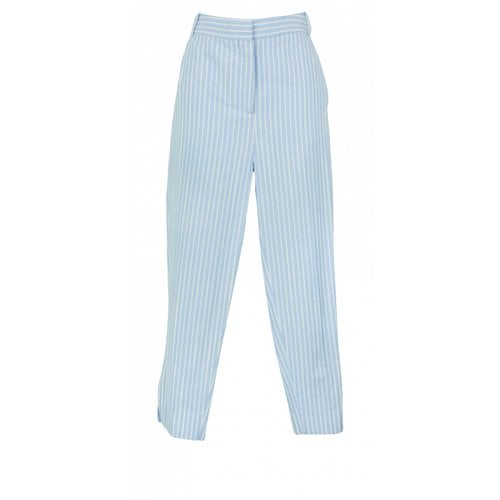 Pre-owned Victoria Victoria Beckham Straight Pants In Blue