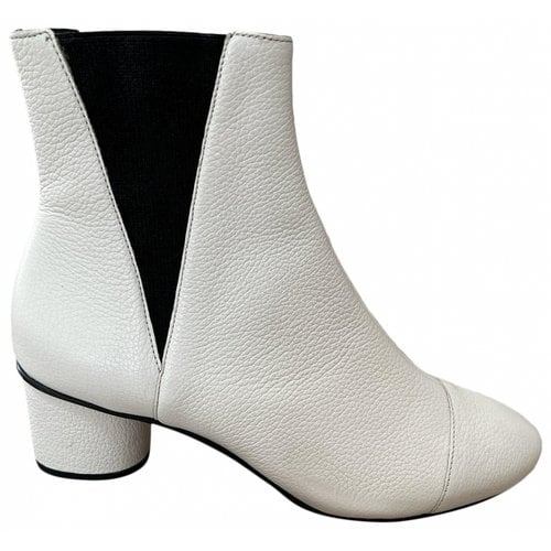 Pre-owned Rebecca Minkoff Leather Boots In White