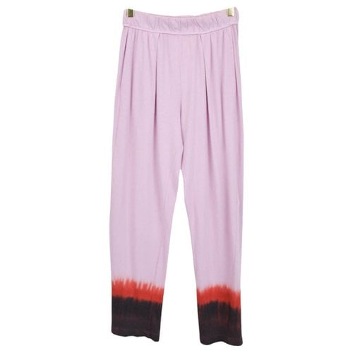Pre-owned Raquel Allegra Trousers In Pink