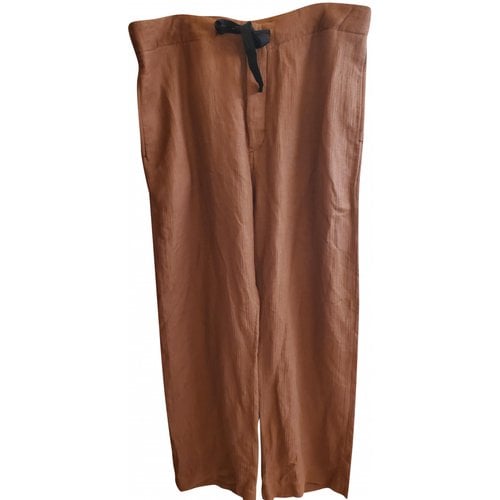 Pre-owned Ann Demeulemeester Trousers In Brown