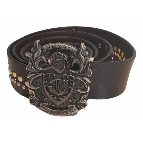 Pre-owned Just Cavalli Leather Belt In Grey