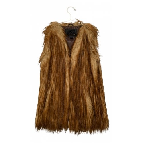 Pre-owned Unreal Fur Faux Fur Coat In Brown