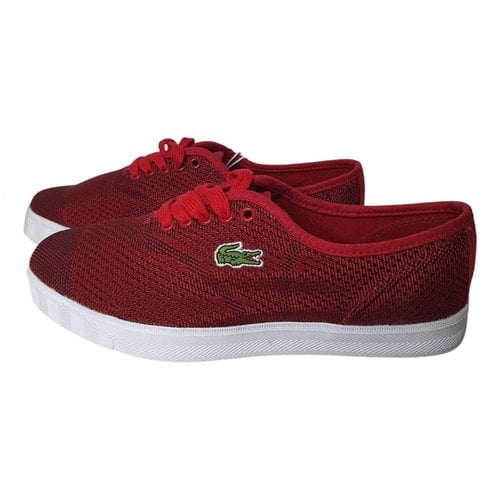 Pre-owned Lacoste Cloth Trainers In Red