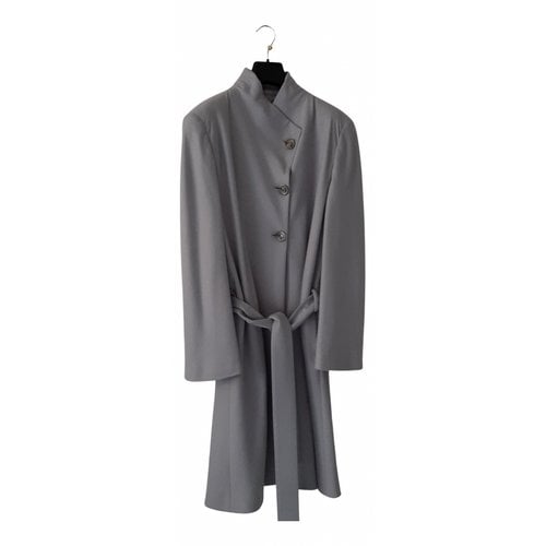 Pre-owned Giorgio Armani Cashmere Coat In Grey