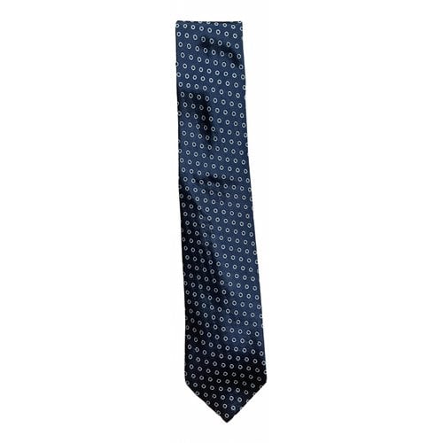 Pre-owned Etro Silk Tie In Blue