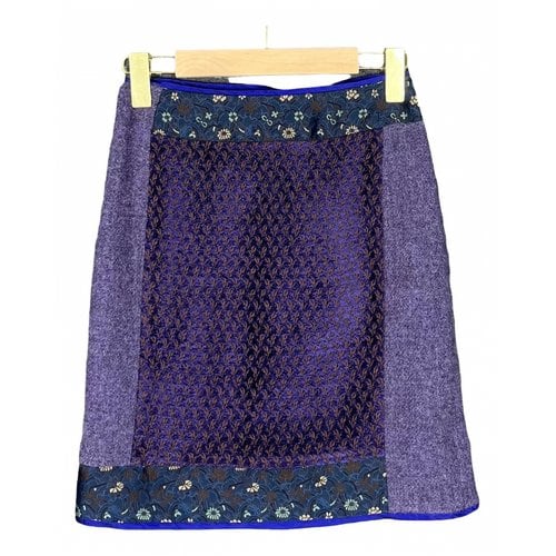 Pre-owned Kenzo Wool Mid-length Skirt In Purple