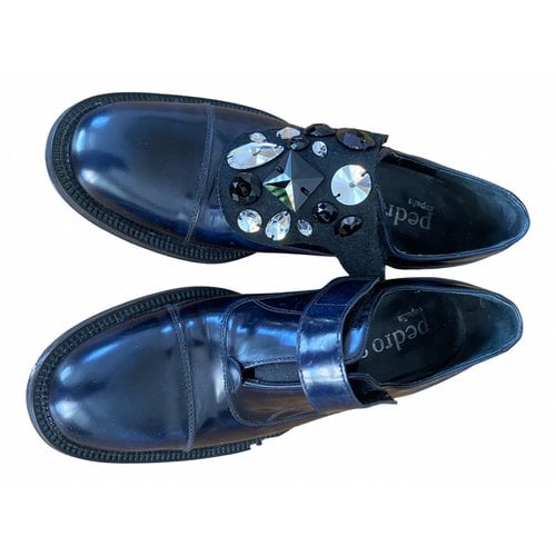 Pre-owned Pedro Garcia Leather Flats In Blue