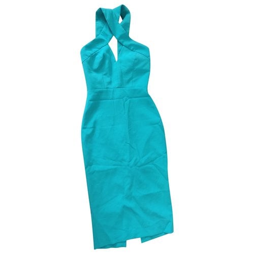 Pre-owned Aqaq Mid-length Dress In Turquoise