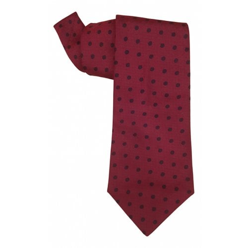 Pre-owned Fendi Silk Tie In Red