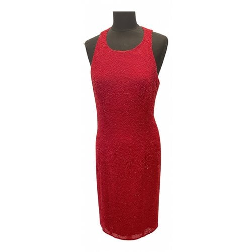 Pre-owned Emporio Armani Silk Maxi Dress In Red