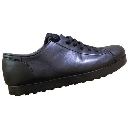 Pre-owned Camper Leather Low Trainers In Black