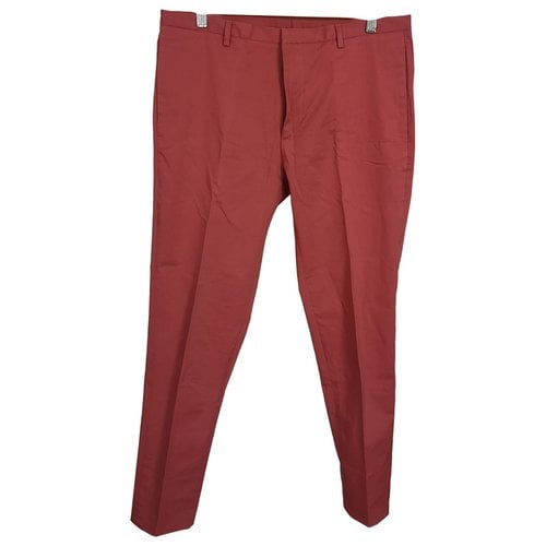 Pre-owned Calvin Klein Trousers In Pink