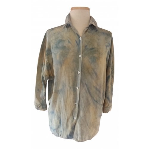 Pre-owned Vince Silk Blouse In Grey