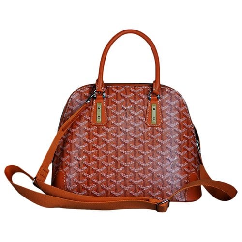 Pre-owned Goyard Vendôme Leather Handbag In Orange