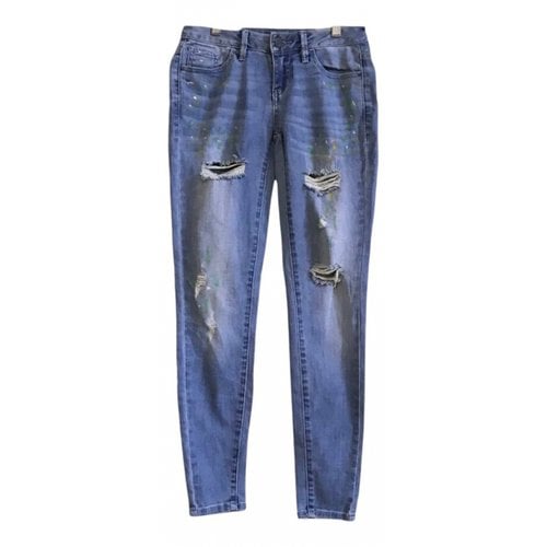 Pre-owned Guess Slim Jean In Blue