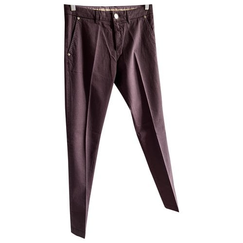Pre-owned Cruciani Trousers In Purple
