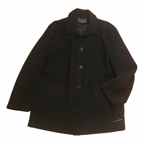 Pre-owned Chevignon Wool Parka In Navy