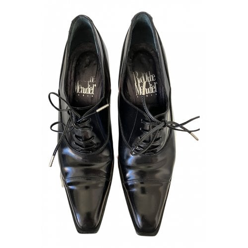 Pre-owned Rodolphe Menudier Leather Lace Ups In Black