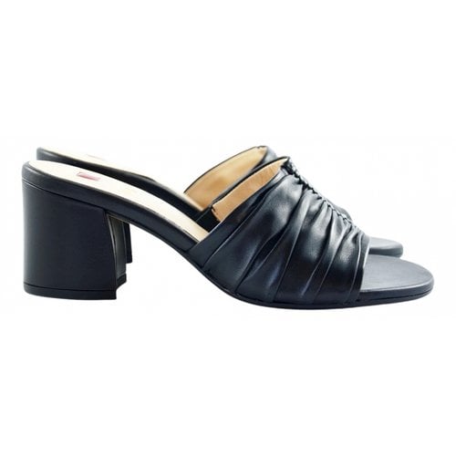 Pre-owned Hogl Leather Sandals In Black
