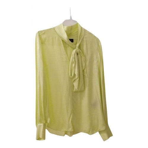 Pre-owned Sand Silk Blouse In Yellow