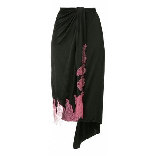 Pre-owned Walk Of Shame Silk Mid-length Skirt In Black