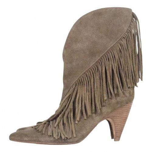 Pre-owned Sigerson Morrison Ankle Boots In Beige