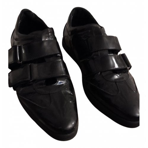 Pre-owned Alessandro Dell'acqua Leather Flats In Black