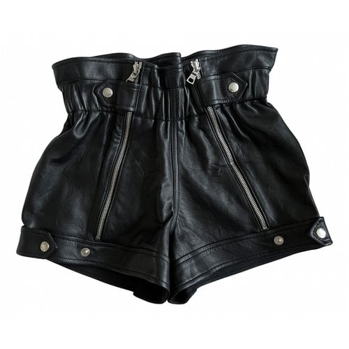 Pre-owned Rta Leather Shorts In Black