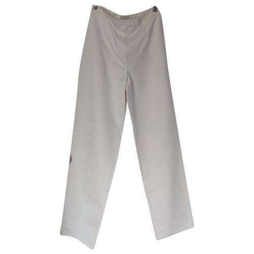 Pre-owned Valentino Trousers In White
