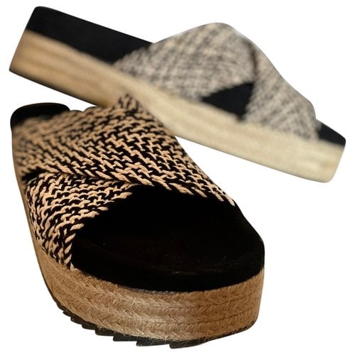 Pre-owned Pepe Jeans Cloth Espadrilles In Black